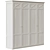 Elegant 4-Door Verona Wardrobe 3D model small image 3