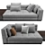 Sleek Minotti Blazer Sofa 3D model small image 2