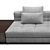 Sleek Minotti Blazer Sofa 3D model small image 3