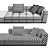 Sleek Minotti Blazer Sofa 3D model small image 6