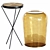 Vintage-Inspired Side Table Set 3D model small image 3