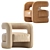 Mgbw Home Kirby Leather Chair: Stylish Comfort 3D model small image 3