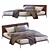 Poliform Park Uno Leather Bed 3D model small image 6