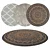 Round Patterned Rug 117x1.6cm 3D model small image 1