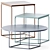 Sleek DL Umbra Coffee Table Set 3D model small image 2