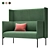 Sleek and Cozy Talk Sofa 3D model small image 1