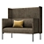 Sleek and Cozy Talk Sofa 3D model small image 5