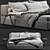Elegant Meridiani Louis Bed: Timeless Comfort 3D model small image 2