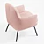 Modern Velvet Arm Chair 3D model small image 4