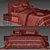Flber Duvet Bed - High-Quality Unwrapped Model with V-Ray 3D model small image 6