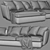 Elegant Molteni&C Sloane Chaise: Luxurious Comfort 3D model small image 4