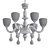 Odeon Pirea Pendant Chandelier 3D model small image 2