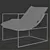 Rustic Leather Sierra Chair 3D model small image 4