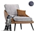 Modern Leather Armchair by Minotti LAWSON 3D model small image 1