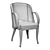 Elegant Ebony Art Deco Dining Chair 3D model small image 4