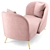 Luxury Nolan Velvet Chaise Lounge 3D model small image 5