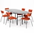 Sleek Modern Dining Set 3D model small image 1