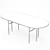 Sleek Modern Dining Set 3D model small image 6