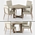 Sleek Claratn Dining Set 3D model small image 1