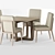 Sleek Claratn Dining Set 3D model small image 5