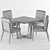 Sleek Claratn Dining Set 3D model small image 7