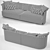 Elegant Bentley Home Ramsey Sofa 3D model small image 6