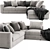 Modern Asolo Corner Sofa 3D model small image 2