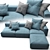 Vetsak Outdoor Grey Sofa 3D model small image 4