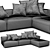 Vetsak Outdoor Grey Sofa 3D model small image 6