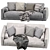 Luxury Blanche Katarina 2-Seater Sofa 3D model small image 3