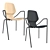 Sleek Prostoria Oblikant Chair: Metal Legs with Armrests 3D model small image 2