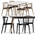 Modern Nordic Dining Set: Newood Light Chair & Tell Dining Table 3D model small image 1