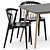 Modern Nordic Dining Set: Newood Light Chair & Tell Dining Table 3D model small image 2