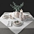 Elegant Dining Set - 1200x1200mm 3D model small image 1