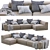 Luxurious Pasha Sofa: Sophisticated Design, Italian Craftsmanship 3D model small image 1