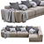 Luxurious Pasha Sofa: Sophisticated Design, Italian Craftsmanship 3D model small image 3