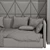Stylish Upholstered Sofa Bed 3D model small image 5