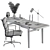 Sleek and Functional: Poliform Work Desk 3D model small image 5