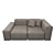 NEOWALL Sofa: Modern Elegance in Gray 3D model small image 2