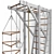 Versatile K-Ladder: Rope, Rings, and Suspended Ladder 3D model small image 11