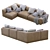 Pasha Leather Sofa: Timeless Elegance by Jesse 3D model small image 3