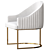 Elegant Isabel Dining Armchair 3D model small image 3