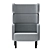 Sophisticated Comfort, Elevated Style: Story High-Back Easy Chair 3D model small image 2