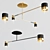 Sleek Black and Brass Pendant 3D model small image 2