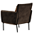 2021 Easton Accent Chair: Sleek Design, Black Legs 3D model small image 4