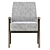 Luxurious Voluto Large Armchair 3D model small image 2