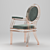 Elegant Rose Gold Velvet Chair 3D model small image 3