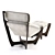Elegant Chair & Ottoman Set 3D model small image 2