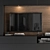 Modern Black and Wood TV Wall 3D model small image 4