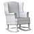 Gray Leather Rocking Chair 3D model small image 5